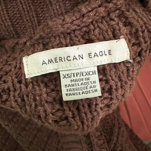 EUC American Eagle Chocolate brown knit open front cardigan Cozy - Picture 8 of 9